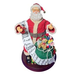Holiday Classics Collectibles Santa Long List and Bag of Toys‎ 1992 Christmas